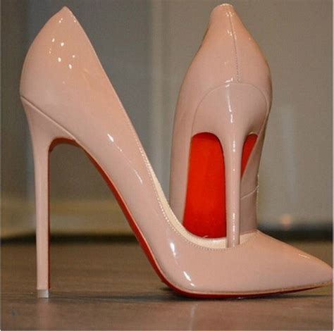 nude red bottom heels